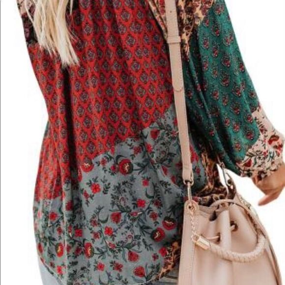 TorrexasBoutique multicolor floral peasant - Picture 5 of 10